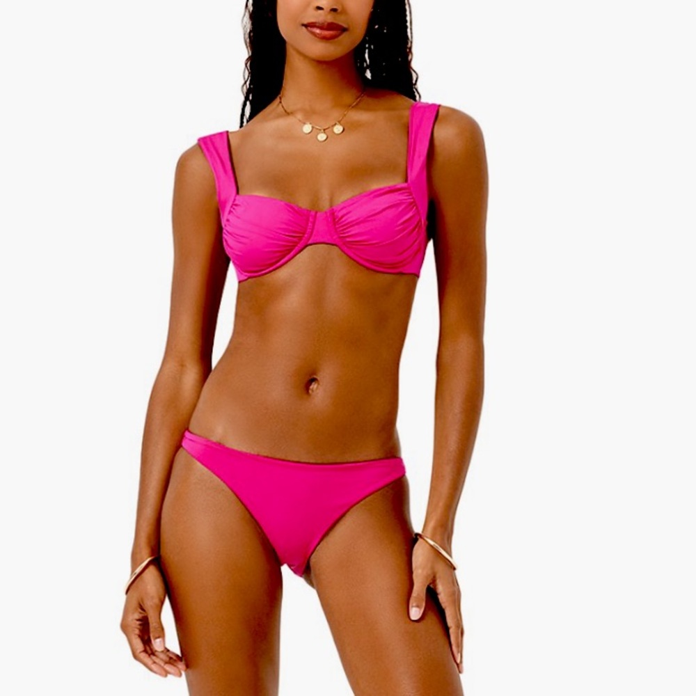 LSPACE TORI TOP CAMACHO BOTTOM BOUGAINVILLEA HOT PINK SZ MED 2 PC BIKINI NWT